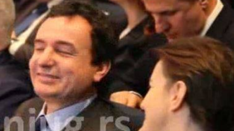 London: Kurti listens while Brnabic explains why Serbia is declared